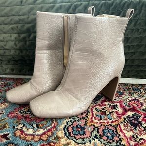 Gently Worn Express Faux Croc Boots